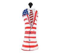 PU Golf Club Head Cover imperméable US Flag Design Wood Club Head Protective Cover Durable Soft Soft Plux pour Les golfeurs Plaque d'immatriculation à la Mode