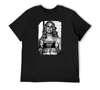 PU KOU Baby Mugshot Devils Rejects Horror Movie T-Shirt Cotton Black XXXL