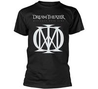 PU KOU Dream Theater Distance Over Time Unisex 100% Cotton Short-Sleeve T-Shirts Black S