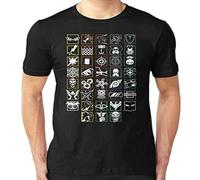 PU KOU Exclusive Rainbow Six Siege Icon Compilation O-Neck 100% Cotton Short Sleeve Unisex T-Shirt XL