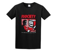 PU KOU Fsociety Our Democracy Has Been Hacked Hacker Vendetta Mask Anonymous O-Neck 100% Cotton Short Sleeve Unisex T-Shirt XXXL