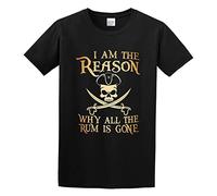 PU KOU I Am The Reason Why All The Rum is Gone O-Neck 100% Cotton Short Sleeve Unisex T-Shirt XL