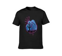 PU KOU Kokopelli Hopi Fertility God Native Spirit Cactus Unisex 100% Cotton Short-Sleeve T-Shirts Black XXL