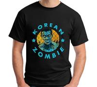 PU KOU Korean Zombie Chan Sung Jung Men's T-Shirt Black XL Unisex 100% Cotton Short-Sleeve T-Shirts Black S