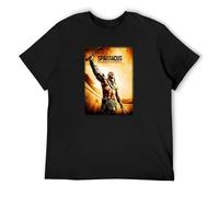 PU KOU Spartacus Gods TV Show Gladiator T Shirt Black XXL