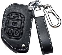 Pu Leather Car Key Case Fit For Jeep Wrangler Jl Gladiator Jt 2018-2021 Flip Accessory Remote Key Shell 3 Buttons Black