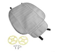 PU Leather Car Seat Cover 49x51cm Breathable Pad(Gray) | High-grade PU leather, breathable pour surface, easy wipe clean, 49x51cm size, fits most front seats