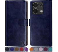 Pu Leather Case For Xiaomi Redmi Note 13 4g - Blue - Rfid Blocking - Magnetic - Card Slots - Wallet Case Cover