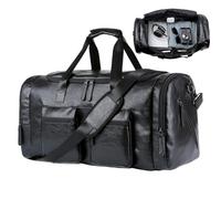 PU Leather Duffel Bag - Large Travel & Gym Tote for Men | Heavy Duty, Spacious Overnight Bag Ideal for Weekend Trips, Business Travel, Gym, Airplane, Work, Outdoor Activities & Gift