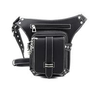 PU Leather Fanny Packs, Outdoor Cell Phone Punk Waist Bags, Crossbody Shoulder Bag, Motorcycle Satchel Leg Bags for Cycling Shopping Dating Party Birthday Gifting