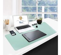 PU Leather Multifunctional Desk Case,Waterproof,Non-Slip,Anti-Dirty Mouse Mat for Office,Home and Travel,Size 800 x 400 x 2 mm (Sky Blue + Green)