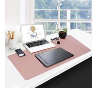 PU Leather Multifunctional Office Case,Waterproof,Non-Slip Anti-Dirty Mouse Mat for Office,Home and Travel,Size 800 x 400 x 2 mm (Pink+Silver)