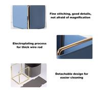 PU leather square pen pencil holder Desktop stationery storage box Office accessories container box