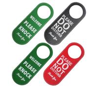 PU Panneau de Porte Ne Pas Déranger Double Face 4 Pièces | Signalétique Visible des Deux Côtés, Finition Polie, Toucher Agréable, Usage Hôtel et Espace Personnel