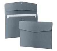 Pu Porte Document Sac de rangement de fichiers Portable A4, dossier extensible en matériau PU Durable(Grey)