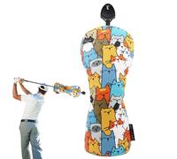 PU Tissu Club de Golf Couvre - Cat Cartoon Driver Headvateurs, Fairway Woods Protection | Équipement d'ajustement Fonctionnel, Sacs de Coiffure sur Le thème des Animaux fantaisistes