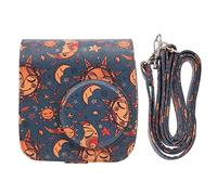PU Vintage Camera Protective Case Cover Shoulder Bag for immediate Camera mini7s/7c, Rigorous Stitching Metal Lock, Dust Scratch , Detachable Cover, Adjustable Shoulder S (Star and Moon Shape)