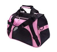 PUAO Sac de transport portable pour animal domestique, sac à main pour chien, chiot, animal de compagnie approuvé par les compagnies aériennes pour chats et chiens de petite taille rose rose M