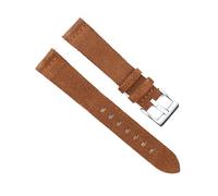 Puasny Bracelet de montre de rechange en cuir suédé - Bracelet vintage pour hommes et femmes de 18 mm à 24 mm,Café,22 mm