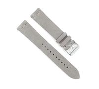 Puasny Bracelet de montre de rechange en cuir suédé - Bracelet vintage pour hommes et femmes de 18 mm à 24 mm,Gris,18 mm