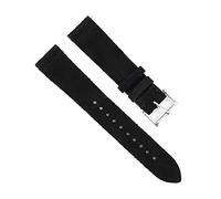 Puasny Bracelet de montre de rechange en cuir suédé - Bracelet vintage pour hommes et femmes de 18 mm à 24 mm,Noir,18 mm