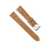 Puasny Bracelet de montre de rechange en cuir suédé - Bracelet vintage pour hommes et femmes de 18 mm à 24 mm,Chameau,24 mm