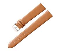 Puasny Bracelet de montre en cuir souple fait main avec boucle rose, dorée et noire - Bracelet réglable pour hommes et femmes de 8 mm à 24 mm,Café Argent,20 mm