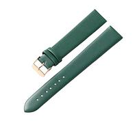 Puasny Bracelet de montre en cuir souple fait main avec boucle rose, dorée et noire - Bracelet réglable pour hommes et femmes de 8 mm à 24 mm,Rose verte,20 mm