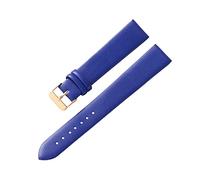 Puasny Bracelet de montre en cuir souple fait main avec boucle rose, dorée et noire - Bracelet réglable pour hommes et femmes de 8 mm à 24 mm,Rose bleue,22 mm