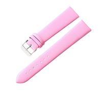 Puasny Bracelet de montre en cuir souple fait main avec boucle rose, dorée et noire - Bracelet réglable pour hommes et femmes de 8 mm à 24 mm,Argent rose,10 mm
