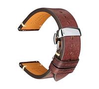 Puasny Bracelet de montre en cuir vintage à dégagement rapide - Bracelet fait main pour homme de 18 mm à 24 mm,Fermoir papillon Db,23 mm