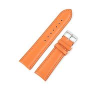 Puasny Bracelet de montre vintage en cuir de 22 cm avec fermoir à dégagement rapide - Bracelet de rechange de style rétro fait main pour hommes et femmes,Jaune,22 mm