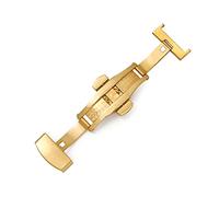 Puasny Fermoir déployant papillon à double bouton en acier inoxydable - Boucle de remplacement sécurisée pour bracelets de montre de 10 mm à 22 mm,Or,22 mm
