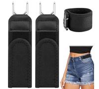 Puasok 2 Pièces Ceinture Sans Élastique À Crochet Métallique Kit, Tactical Metal Hook Elastic Belt-Buckleless Belt Hook, Ajustable Ceintures Extensible Invisible Unisexe Sans Boucle, pour Quotidien