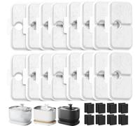 Puasok 32 Pièces Filtre Fontaine Eau Chat, Remplacement pour Dockstream Fontaine PLWF005 PLWF115 PLWF105, 16 Filtres à Charbon Actif & 16 Mousses Noires Préfiltration, Filtre pour Fontaine à Eau