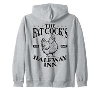 Pub Amusant The Fat Cock's Halfway Inn Sweat à Capuche