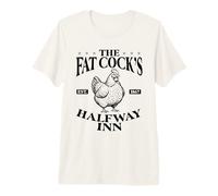 Pub Amusant The Fat Cock's Halfway Inn T-Shirt Haut de Gamme