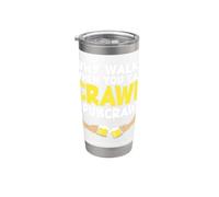 Pub Crawl Day Drinking Funny Why Marcher Quand Tu Peux Ramper Gobelet isotherme en acier inoxydable double paroi