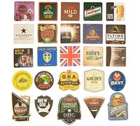 Pub Paraphenalia Lot de 25 dessous de verres de bière traditionnels multicolores
