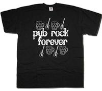 Pub Rock Forever Ian Dury Nick Lowe Dr Feelgood Rock Unisex 100% Cotton Short-Sleeve T-Shirts Black L