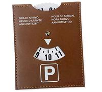pubblimania Disque de stationnement pour Zone Bleue européen en Cuir synthétique Soft-Touch Cm 10x13 (Disque horaire Elegance)
