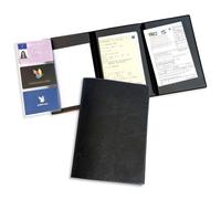 Pubblimania Porte-documents pour voiture et moto à 3 portes, porte-carnet de circulation et d'assurance, avec compartiments porte-cartes et permis de conduire, fabriqué en TAM, fabriqué en Italie