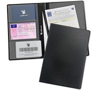 Pubblimania Porte-documents Type Carbone pour Auto Moto, fermeture à deux volets Made in Italy. Pour livret, carte, assurance, vignette ou documents de voyage (Type Carbone)