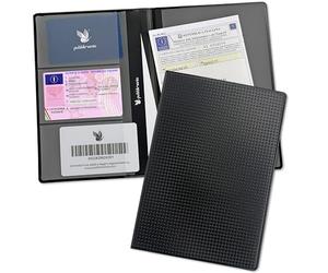 Pubblimania Porte-documents Type Carbone pour Auto Moto, fermeture à deux volets Made in Italy. Pour livret, carte, assurance, vignette ou documents de voyage (Type Carbone)