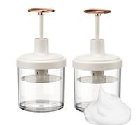 Pubcontti Lot de 2 moules à mousse pour le visage - Poignée à rebond automatique, machine à mousse riche pour le lavage du visage en quelques secondes | Design en maille multi-trous, nettoyage des