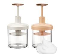 Pubcontti Lot de 2 mousses pour le visage - Poignée à rebond automatique, machine à mousse riche pour le lavage du visage en quelques secondes | Design en maille multi-trous, nettoyage des pores en