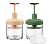 Pubcontti Lot de 2 mousses pour le visage - Poignée à rebond automatique, machine à mousse riche pour le lavage du visage en quelques secondes | Design en maille multi-trous, nettoyage des pores en