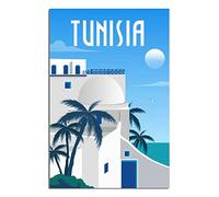 PUBDSKBLDE Plaque en métal - Afrique du Nord Tunisie - Rétro - Décoration murale pour maison, cuisine, bar, café, club, grotte - 20 x 30 cm