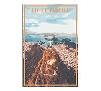 PUBDSKBLDE Plaque en métal Rio de Janeiro Brésil - Décoration vintage - Décoration murale pour maison, cuisine, bar, café, club, grotte - 30 x 43 cm