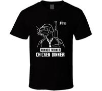 PUBG Game Winner Chicken Dinner Logo Symbol Tee Shirt Tshirt Men's BlackSmall